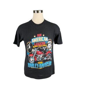 Vintage 1987 Harley-Davidson "An American Legend" Graphic T-Shirt Black XL